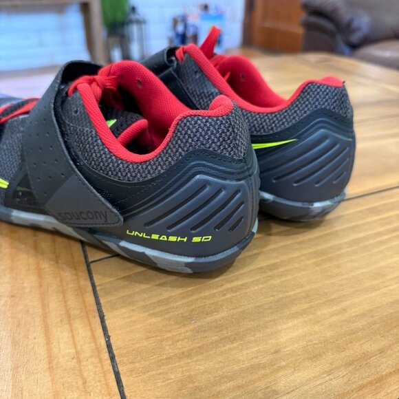 Saucony Mens 9.5 Unleash SD 2 Track & Field Throwers Shoe‎ Black Lace Up Sz 9.5 - Picture 3 of 7